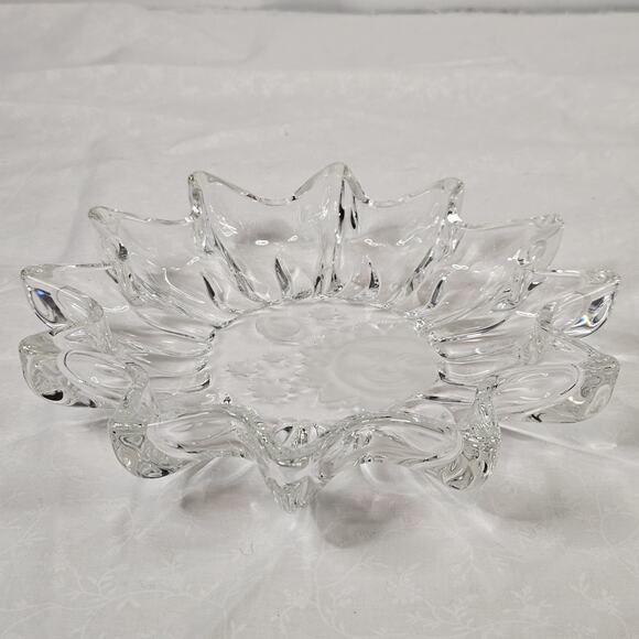Vintage Heavens Gate Sun Moon Stars Glass Trinket Serving Dish Celestial - Picture 9 of 9